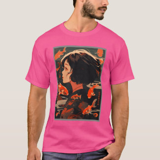 Vintage japanische Ästhetik Otaku Anime Mädchen vi T-Shirt