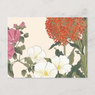 Vintage japanische Blume Postkarte