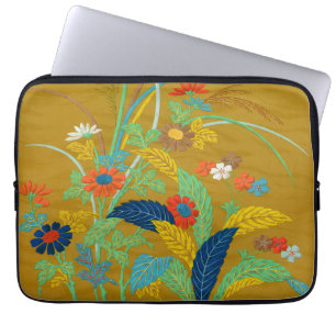 Vintage Japanische Blumen Wildblume G.A. Audsley Laptopschutzhülle
