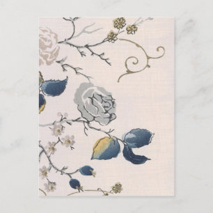 Vintage japanische Blumenstoffe Art 153 Postkarte