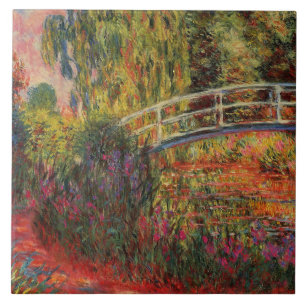Vintage japanische Brücke Claude Monet Fliese