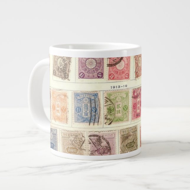Vintage japanische Bühne Jumbo-Tasse (Vorderseite Links)