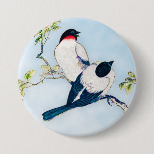 Vintage japanische Farbskizze Button