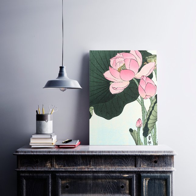 Vintage japanische Fine Art Lotus Blume Poster (Von Creator hochgeladen)