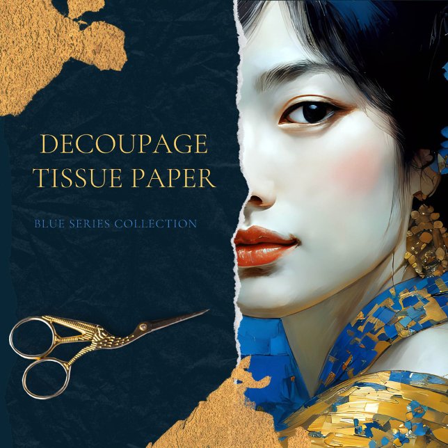 Vintage japanische Frau Dekoupage Seidenpapier (Von Creator hochgeladen)