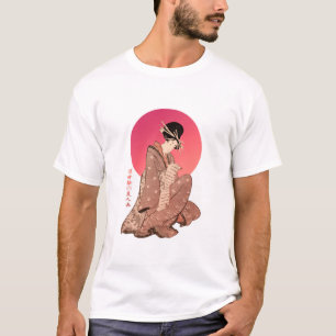 Vintage Japanische Frau liest einen Brief T-Shirt