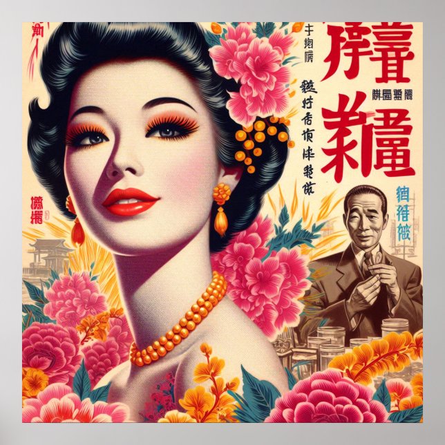 Vintage japanische Frau Poster (Vorne)
