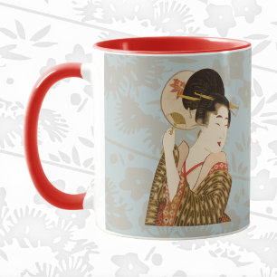 Vintage japanische Geisha-Mädchen in Kimonos Tasse