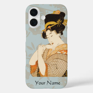 Vintage japanische Geisha-Unterhalterin in Kimono iPhone 16 Hülle