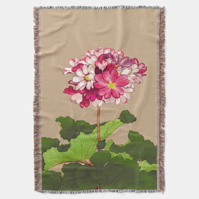 Vintage japanische Hydrangea. Rosa und Grün Decke (Vorderseite Vertikal)