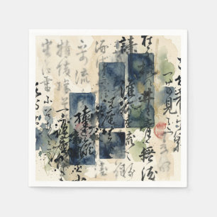 Vintage Japanische Kalligrafie-Kunst (4) Serviette