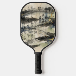Vintage-Japanische Kalligrafiekunst (1) Pickleball Schläger