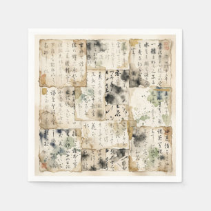 Vintage-Japanische Kalligrafiekunst (2) Serviette