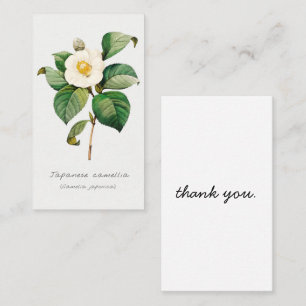 Vintage-Japanische-Kamelie-Botanik-Dankeskarten Visitenkarte