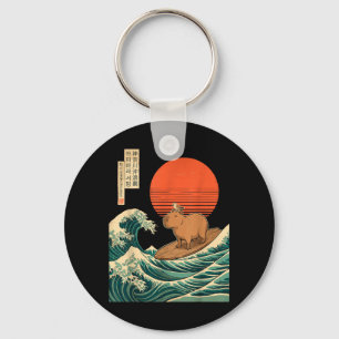 Vintage-Japanische Kanagawa-Welle Surfen Surf Surf Schlüsselanhänger