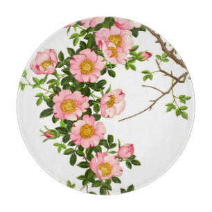 Vintage japanische Kirschblüten, Rosa und Gold Schneidebrett