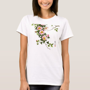 Vintage japanische Kirschblüten, -ROSA und -gold T-Shirt