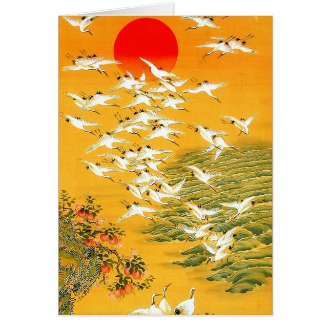 Vintage japanische Krane bei Sunset (Vorne)