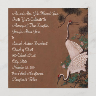 Vintage Japanische Kraniche Hochzeitseinladung Kr Einladung