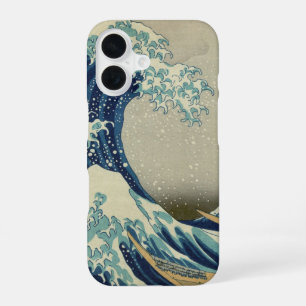 Vintage japanische Kunst, Die große Welle von Hoku iPhone 16 Hülle
