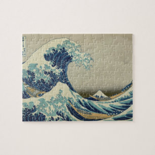 Vintage japanische Kunst, Die große Welle von Hoku Puzzle
