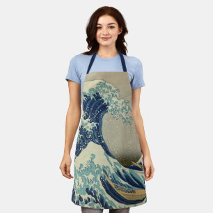 Vintage japanische Kunst, Die große Welle von Hoku Schürze