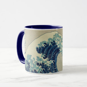 Vintage japanische Kunst, Die große Welle von Hoku Tasse