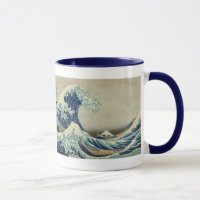 Vintage japanische Kunst, Die große Welle von Hoku