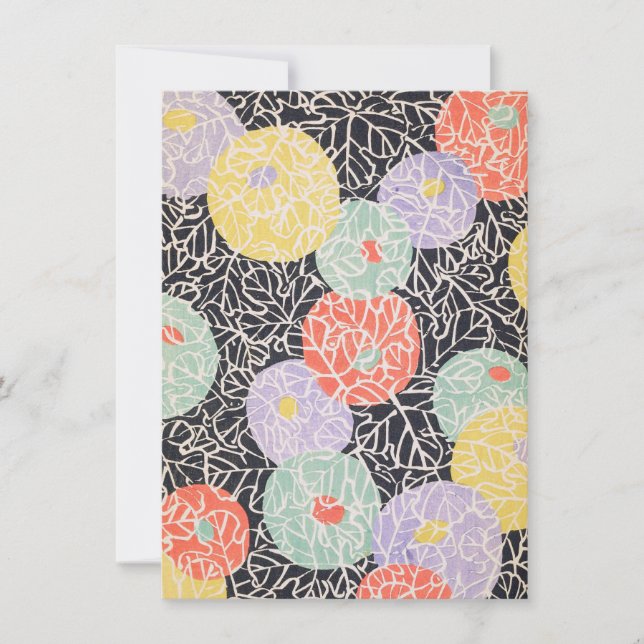 Vintage japanische Kunst Einladung (Vorderseite)