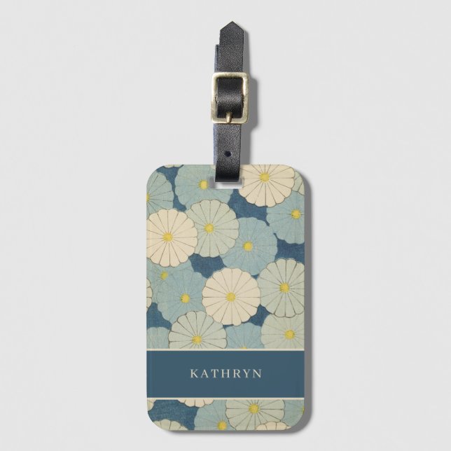 Vintage japanische Kunst Gepäckanhänger (Vorderseite Vertikal)