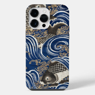 Vintage-Japanische-Kunst-Karpfen in Wellen Koi iPhone 14 Pro Max Hülle