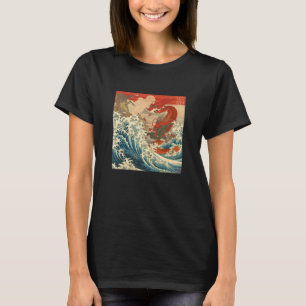 Vintage japanische Kunst Kirschblüten Japan Holzsc T-Shirt