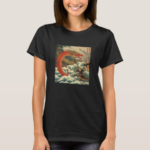 Vintage japanische Kunst Kirschblüten Japan Holzsc T-Shirt