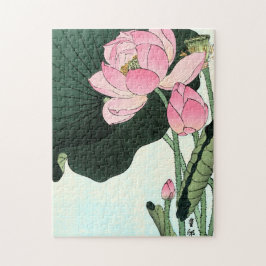 Vintage japanische Kunst | Lotus Blume Puzzle