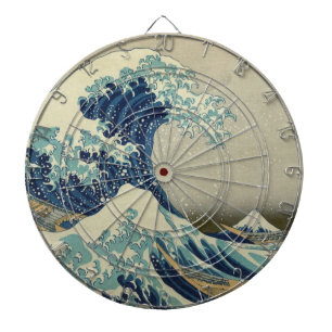 Vintage japanische Kunst, The Great Wave von Hokus Dartscheibe