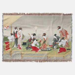 Vintage japanische Kunst Utagawa Toyohiro Druck Decke