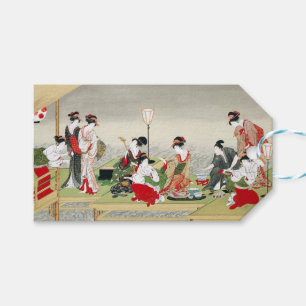 Vintage japanische Kunst Utagawa Toyohiro Druck Geschenkanhänger