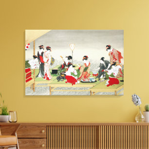 Vintage japanische Kunst Utagawa Toyohiro Druck Leinwanddruck