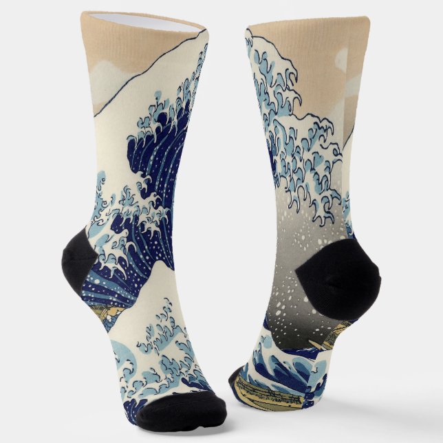 Vintage japanische Kunstlandschaft Socken (Gewinkelt)