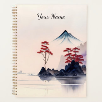 Vintage japanische Landschaftskunst Planer