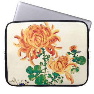 Vintage japanische Malerei Chrysanthemas Laptopschutzhülle