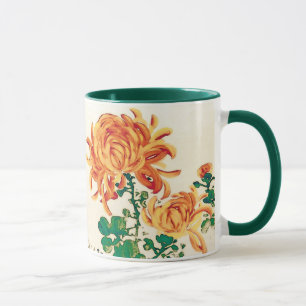 Vintage japanische Malerei Chrysanthemas Tasse