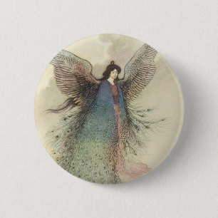 Vintage japanische Märchen, der Mond Maiden Button