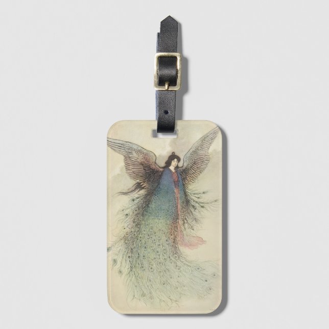 Vintage japanische Märchen, der Mond Maiden Gepäckanhänger (Vorderseite Vertikal)