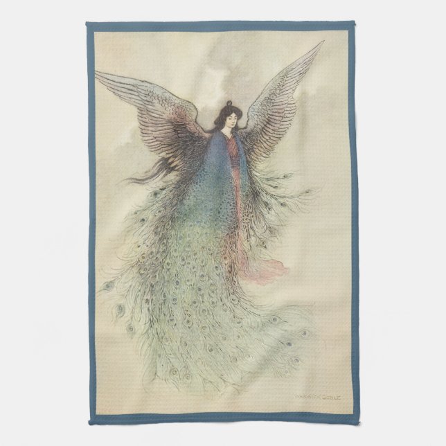 Vintage japanische Märchen, der Mond Maiden Geschirrtuch (Vertikal)