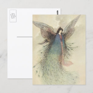 Vintage japanische Märchen, der Mond Maiden Postkarte