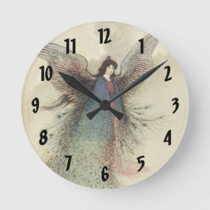 Vintage japanische Märchen, der Mond Maiden Runde Wanduhr
