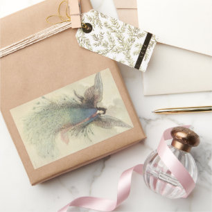 Vintage japanische Märchen, Die Mondjungfrau Rechteckiger Aufkleber