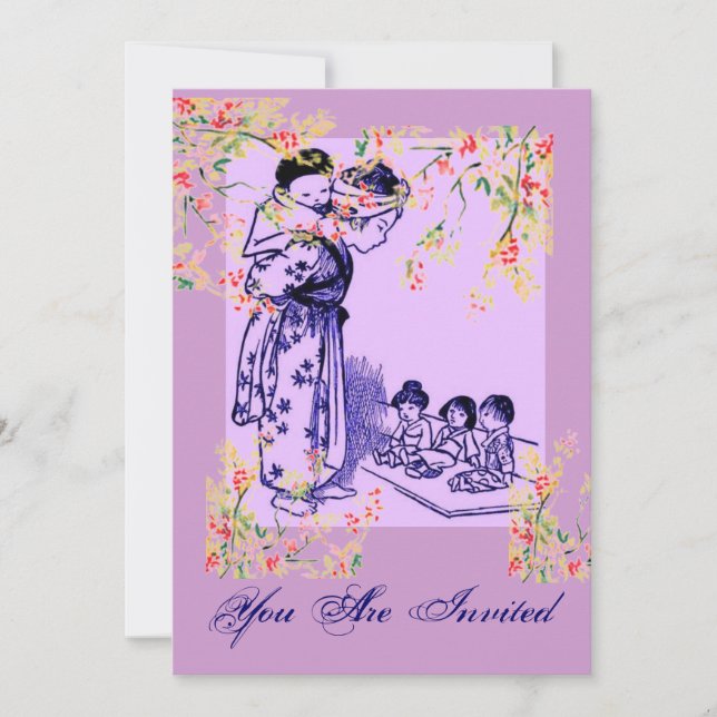 Vintage japanische Moden Einladung (Vorderseite)