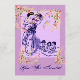 Vintage japanische Moden Einladung